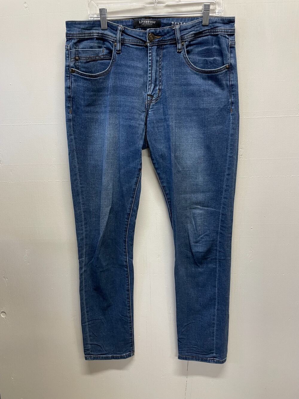 Liverpool Men's Jeans Modern Straight Leg Medium Wash Size 34X34